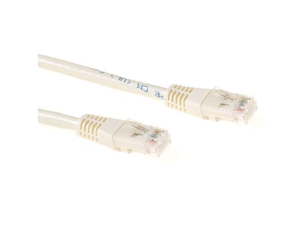 ACT Ivory 25 meter U/UTP CAT6 patch cable with RJ45 connectors. Cat6 u/utp ivory 25.00m (IB8425)