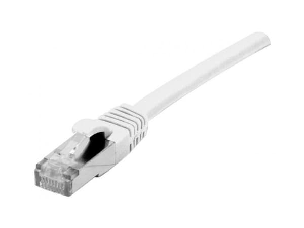 Patch-kaapeli S/FTP, PiMF, Cat.6A (low-set), valkoinen, 10,0 m 10 Gigabit-yhteensopiva patch-kaapeli raakakaapelillaCat.7-raakakaapelilla ja erityise