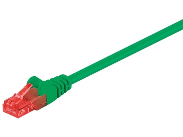 goobay - Nettverkskabel - RJ-45 (hann) til RJ-45 (hann) - 3 m - UTP - CAT 6 - formstøpt, uten hindringer - grønn