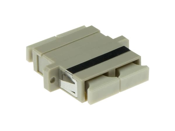 ACT Fiber optic adapter SC duplex multimode OM2. Connectors: SC/SC Sc/sc duplex adapter om2 grey (EA1006)