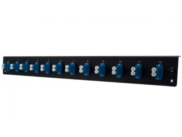 Dexlan 395436, Rackmontering, 1U, Fiber, LC UPC SM Duplex, Sort