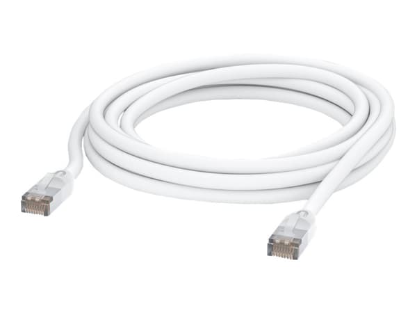 Ubiquiti UniFi - Patch-kabel - RJ-45 (hane) till RJ-45 (hane) - 5 m - 6 mm - STP - CAT 5e - formpressad, utomhus, tvinnad, robust - vit