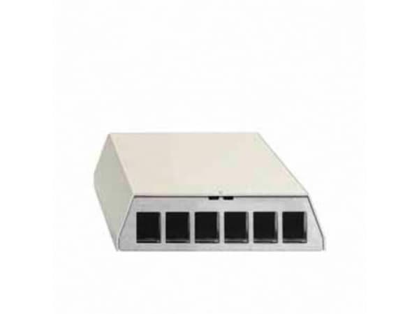 Rutenbeck PP-UM A-6 Ap rw - patchpanel (blindt ark) - overflatemonterbar, egnet for veggmontering, stasjonær, DIN-skinnemonterbar - Pure White, RAL 9