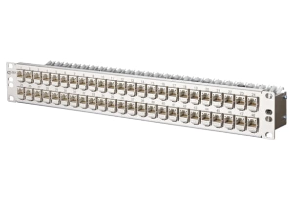 METZ CONNECT 130B11P4-E, Cat6a, Rustfritt stål, Rustfritt stål, Rackmontering, 1.5U