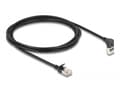 Miniatyrbilde 2 av 3: Delock - Nettverkskabel - RJ-45 (hann) oppvinklet til RJ-45 (hann) rett - 2 m - 4.5 mm - S/FTP - CAT 6a - med støvel, halogenfri - svart