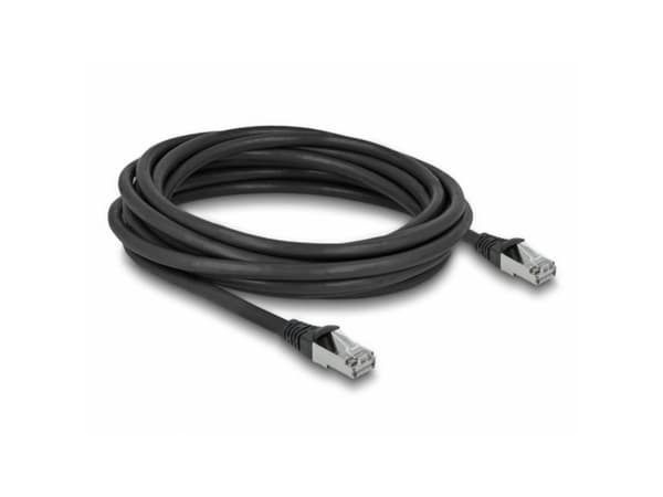 Delock RJ45 verkkokaapeli Cat.6A S/FTP PUR Outdoor 5 m musta