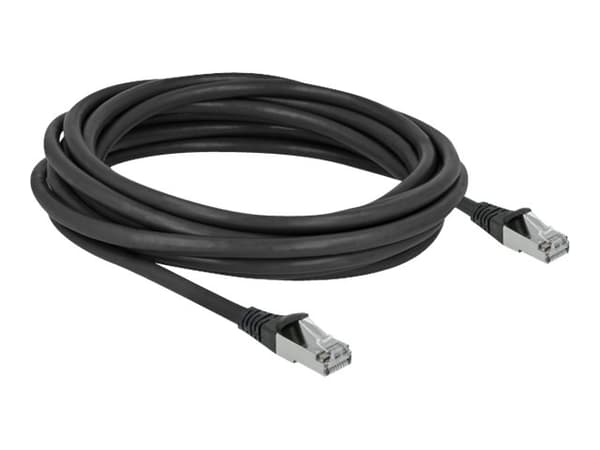 Delock RJ45 verkkokaapeli Cat.6A S/FTP PUR Outdoor 5 m musta