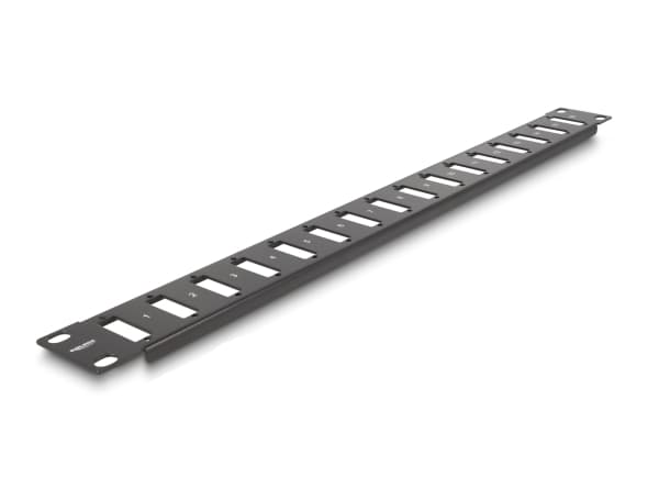 Delock 19? Panel for adapter med skrukobling 16 port sort
