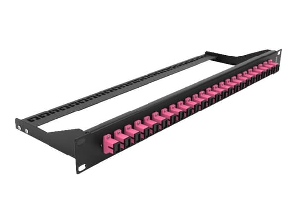 Delock - Koblingspanel - rackmonterbar - SC MM X 24 - svart, fiolett - 1U - 19" Sort, Fiolett