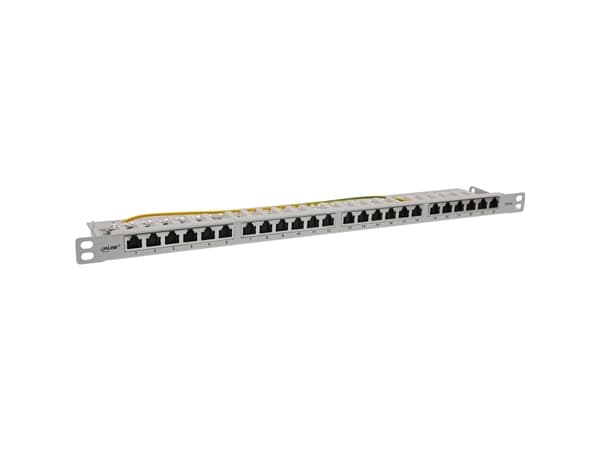 InLine 76824L, RJ45, Cat6a, Grå, Rackmontering, 0.5U, 23 mm