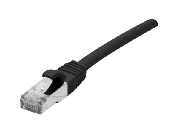 Patch-kaapeli S/FTP, PiMF, Cat.6A (low-set), musta, 10,0 m 10 Gigabit-yhteensopiva patch-kaapeli raakakaapelillaCat.7-raakakaapelilla ja erityisen ka