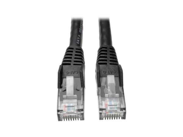 Tripp Lite 15ft Cat6 Gigabit Snagless Moulded Moulded Patch Cable RJ45 M/M Black 15' - Liitäntäkaapeli - RJ-45 (uros) RJ-45 (uros) - 4,57 m - UTP - C