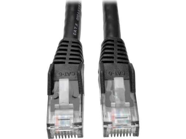 Tripp Lite 15ft Cat6 Gigabit Snagless Moulded Moulded Patch Cable RJ45 M/M Black 15' - Liitäntäkaapeli - RJ-45 (uros) RJ-45 (uros) - 4,57 m - UTP - C