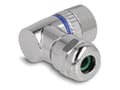 Miniatyrbilde 1 av 4: Delock - Strømkontakt - 3-stifts M12 (hunn) vinklet til 3-pole screw terminal (hunn) vinklet - 250 V - 4 A - A-coded - svart