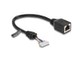 Pikkukuva 4 / 4: Delock-kaapeli RJ45-liitännästä tolppaliitäntään 2,00 mm 8 Pin Cat.5e 23 cm musta