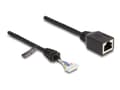 Pikkukuva 1 / 4: Delock-kaapeli RJ45-liitännästä tolppaliitäntään 2,00 mm 8 Pin Cat.5e 23 cm musta