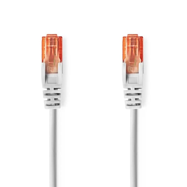 Nedis CAT6 Nätverkskabel | RJ45 hane | RJ45 hane | U/UTP | 0.25 m | Rund | PVC | Grå | Label