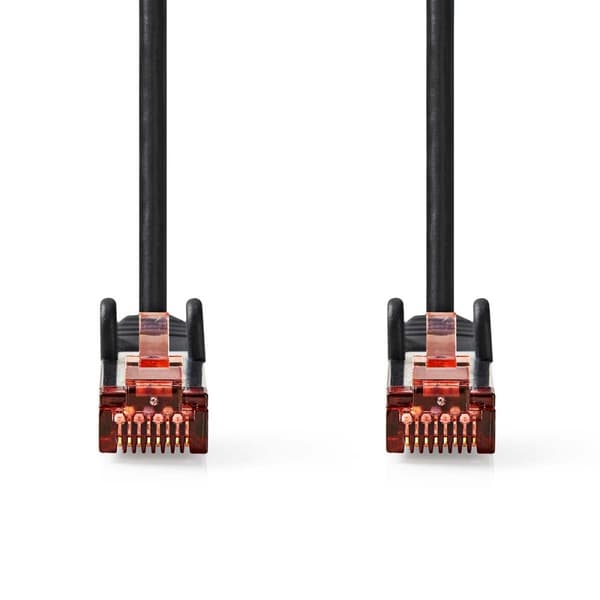 Nedis CAT6 Nettverkskabel | RJ45 Han | RJ45 Han | S/FTP | 2.00 m | Rund | LSZH | Sort | Label