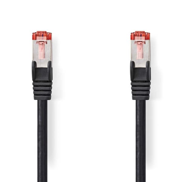 Nedis CAT6 Nettverkskabel | RJ45 Han | RJ45 Han | S/FTP | 2.00 m | Rund | LSZH | Sort | Label