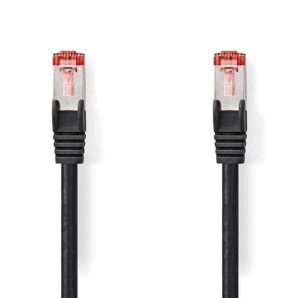 Nedis CAT6 Nettverkskabel | RJ45 Han | RJ45 Han | S/FTP | 2.00 m | Rund | LSZH | Sort | Label