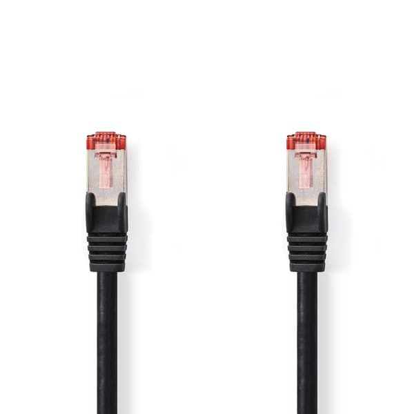 Nedis CAT6 Nettverkskabel | RJ45 Han | RJ45 Han | S/FTP | 20.0 m | Rund | LSZH | Sort | Label