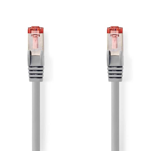 Nedis CAT6 Verkkokaapeli | RJ45 uros | RJ45 uros | S/FTP | 5.00 m | Pyöreä | LSZH | Harmaa | Label