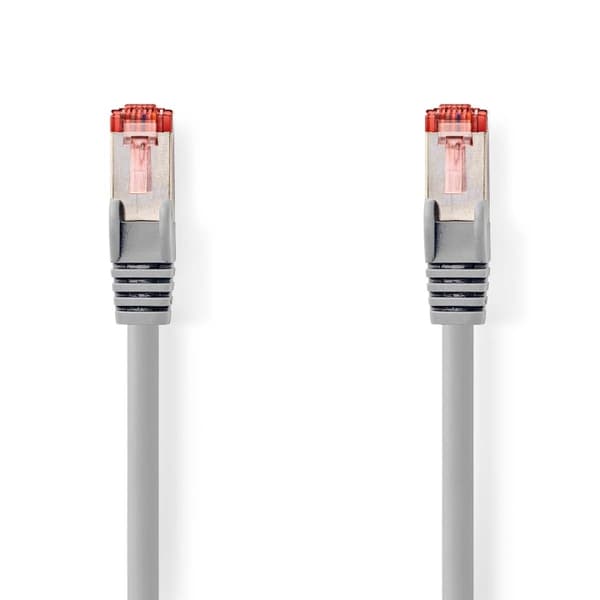 Nedis CAT6 Verkkokaapeli | RJ45 uros | RJ45 uros | S/FTP | 5.00 m | Pyöreä | LSZH | Harmaa | Label