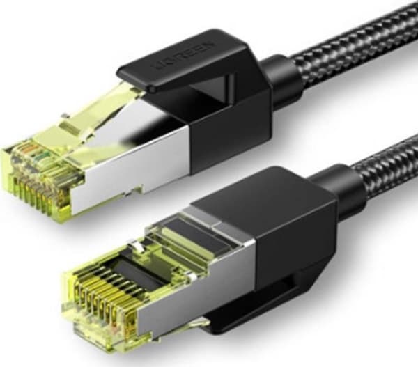 Ugreen UGREEN NW150 Flettet nettverkskabel, Ethernet RJ45, Cat.7, F/FTP, 5m (svart)