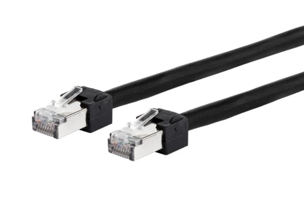 METZ CONNECT patchkabel Cat.6 Ultraflex500 VoIP AWG 26 svart 1,0m - kabel - nettverk