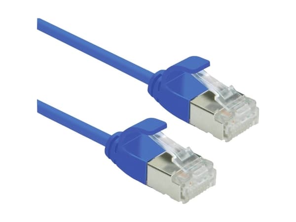 Roline 21.15.3347 RJ45 Netværkskabel, patchkabel CAT 6A U/UTP 5.00 m Blå Ikke skærmet, Halogenfri, Flammehæmmende 1 stk