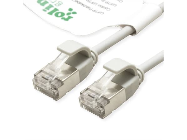 Roline vihreä 21443307 RJ45 Verkkokaapeli, patch-kaapeli CAT 6A U/FTP 5 m Harmaa 1 kpl