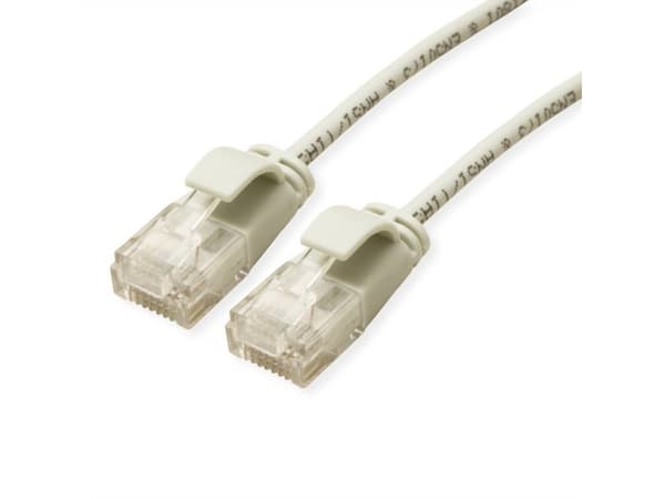 Roline grön 21443901 RJ45 Nätverkskabel, patchkabel CAT 6A U/UTP 0,3 m Grå 1 st