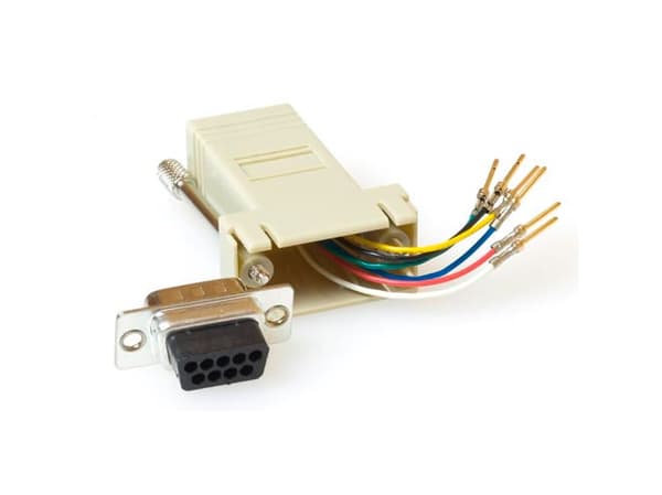 ACT TD09F8 Kabelgrensesnitt/adapter D-Sub RJ45 Beige - Metallic (TD09F8)