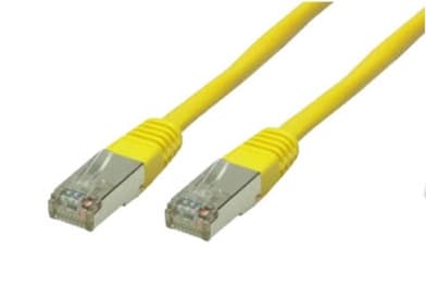 shiverpeaks BASIC-S patchkabel, kat. 6, S/FTP, gul, 15,0 m RJ45 plugg - RJ45 plugg, støpt hette, halogenfri, - 1 stk (BS75725-HY)