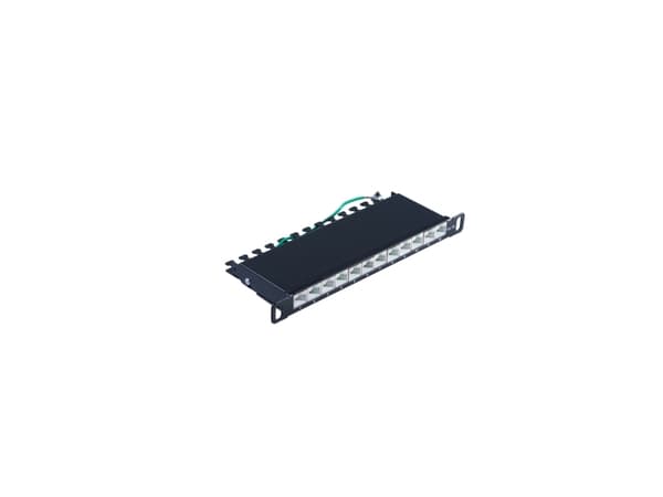 shiverpeaks BS08-67051, Cat6a, 22/26, Sortering, SPCC, Reolmontering, 0,5U Svart