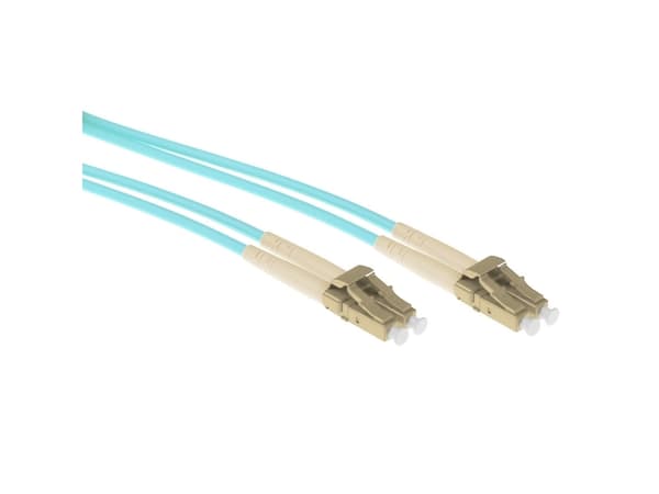 ACT 25 meter multimode 50/125 OM3 duplex armored fiber patch cable with LC connectors