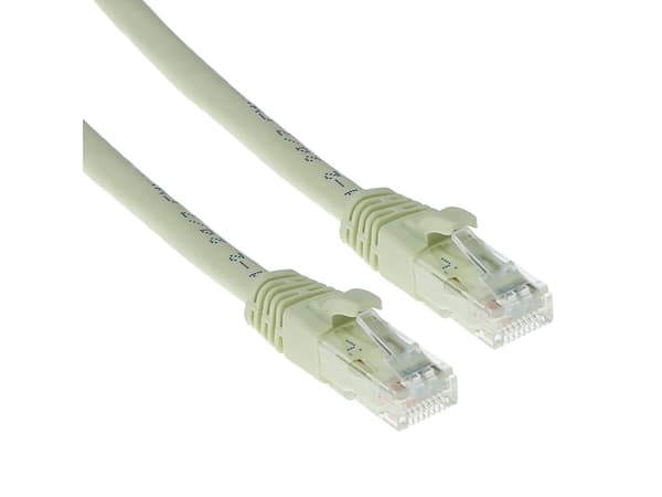 ACT Ivory 1 meter U/UTP CAT6 patch cable snagless with RJ45 connectors. Cat6 u/utp snagless iv 1.00m (IS8401)
