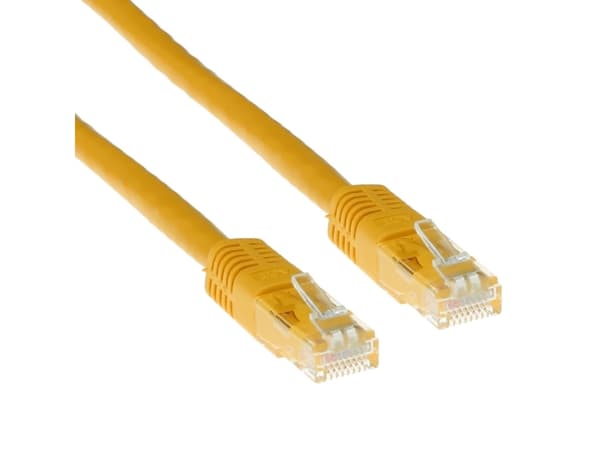 ACT Yellow 15 meter U/UTP CAT5E patch cable with RJ45 connectors. Cat5e u/utp yellow 15.00m (IB5815)