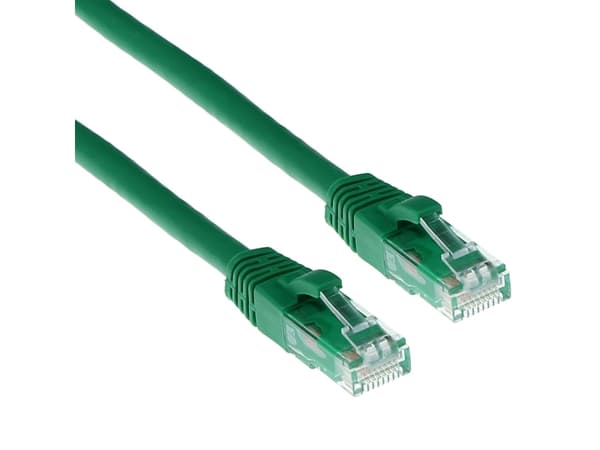 ACT Green 20 meter U/UTP CAT6 patch cable snagless with RJ45 connectors. Cat6 u/utp snagless gn 20.00m (IS8720)