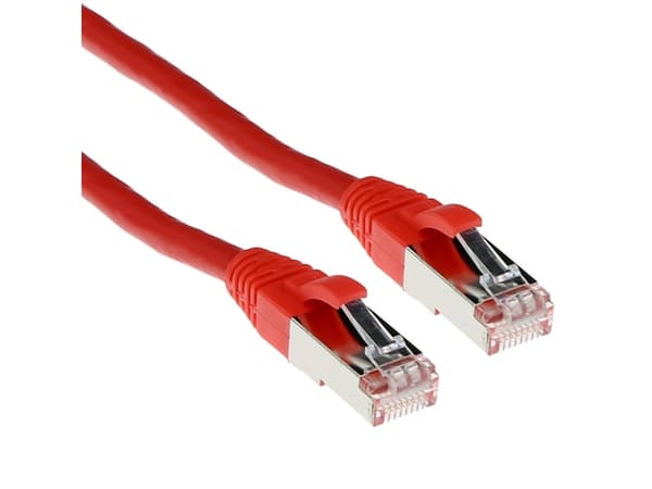 ACT Red 7 meter SFTP CAT6A patch cable snagless with RJ45 connectors. Cat6a s/ftp snagless rd 7.00m (FB6507)