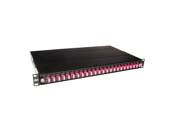ACT Fiber panel 24 x duplex LC multimode OM4 (FA2040) Sort