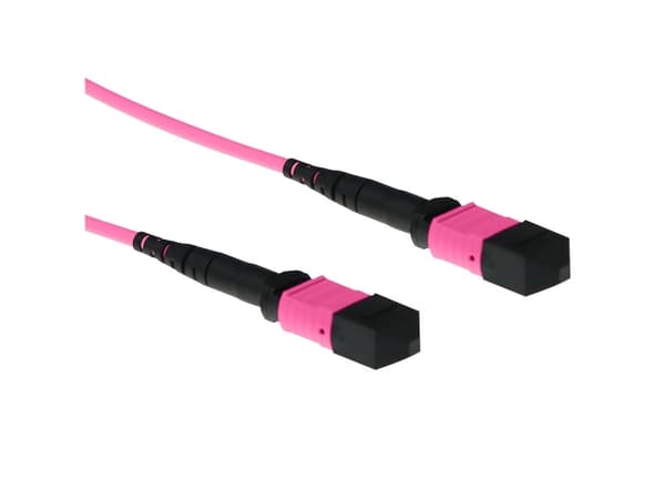 ACT 5 meter Multimode 50/125 OM4 polarity A fiber patch cable with MTP female connectors