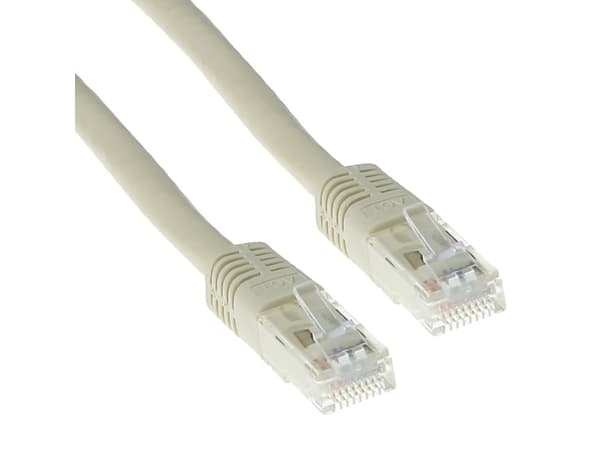 ACT Ivory 10 meter U/UTP CAT6 patch cable with RJ45 connectors. Cat6 u/utp ivory 10.00m (IB8410)