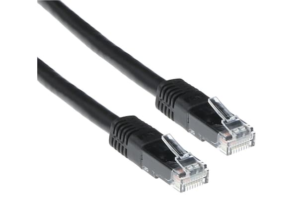 ACT CAT6A UTP 1,5m 1,5m Cat6a U/UTP (UTP) svart nätverkskabel (IB4251)