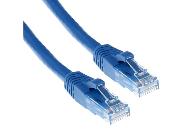 ACT Blue 3 meter U/UTP CAT6 patch cable snagless with RJ45 connectors. Cat6 u/utp snagless bu 3.00m (IS8603)