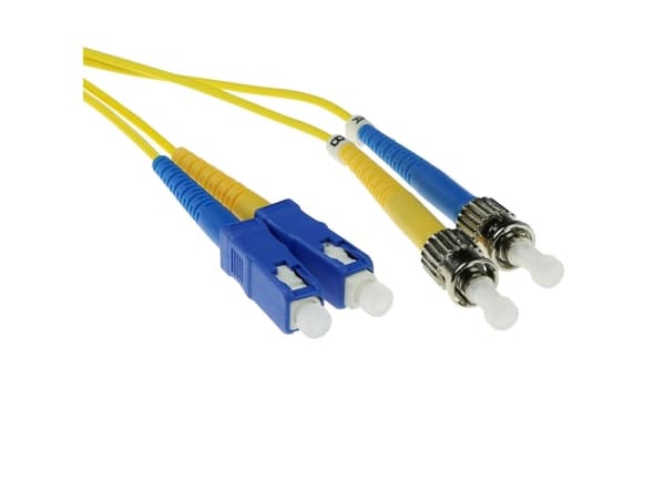 ACT 5 meter LSZH Singlemode 9/125 OS2 fiber patch cable duplex with SC and ST connectors. St-sc 9/125 os2 duplex 5.00m (RL2905)