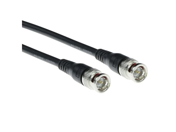 ACT RG-59 patch cable black 75 Ohm 3,00 m. Length: 3 m Cable rg59 2xbnc 3.00m (Q71300)