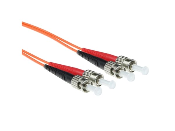 ACT 30 meter LSZH Multimode 50/125 OM2 fiber patch cable duplex with ST connectors. St-st 50/125 om2 duplex 30.00m (RL1530)