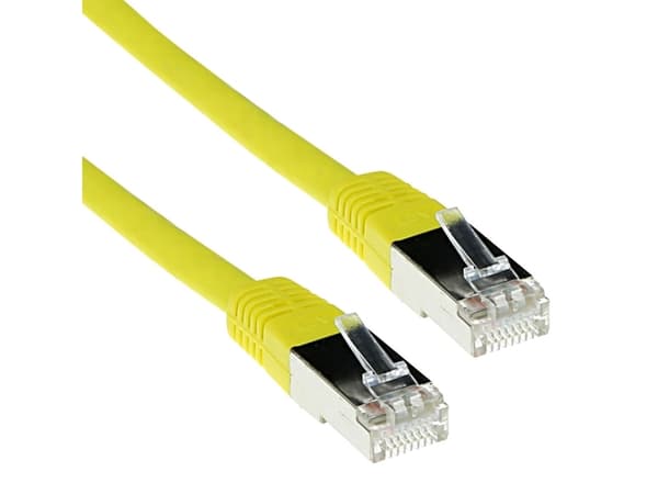 ACT Yellow 2 meter F/UTP CAT5E patch cable with RJ45 connectors. Cat5e f/utp lszh yellow 2.00m (IB7802)