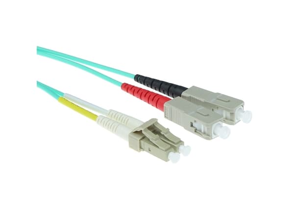 ACT 40 meter LSZH Multimode 50/125 OM3 fiber patch cable duplex with LC and SC connectors LC/SC 50/125 DUP, OM3 40.00M (RL8640)